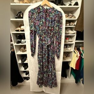 ME+EM Multicolor Floral Long Sleeve Dress- size 6 US